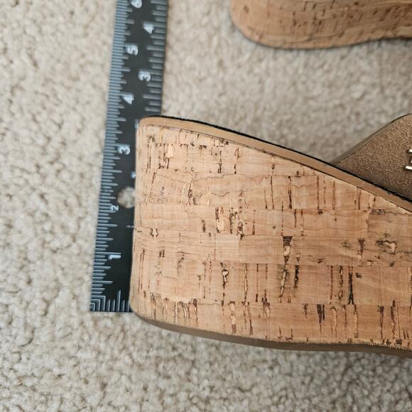 Sam Edelman Women's Ranger Cork Wedge Heel Slides 8.5 - Picture 7 of 8